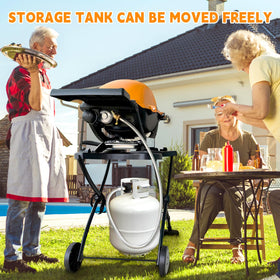 GasSaf hand tightened connection ensures tool free setup for propane use.