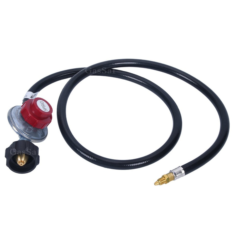 GasSaf high-pressure regulator with adjustable 0-5 PSI for precise propane control.