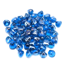 GasSaf indoor fireplace setup uses uniform 1-inch diamonds for dazzling effect.
