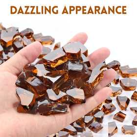 GasSaf indoor outdoor amber fire glass decor that stays odor-free.