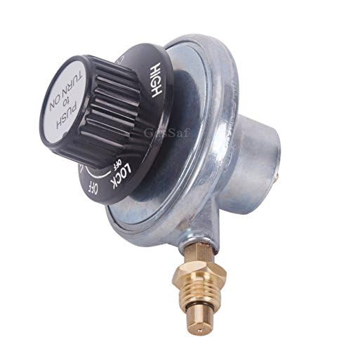 GasSaf regulator compatible with low-pressure BHG table-top grills.