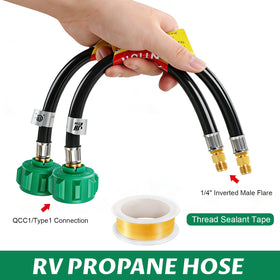GasSaf propane hose kit includes two hoses for versatile outdoor cooking connections