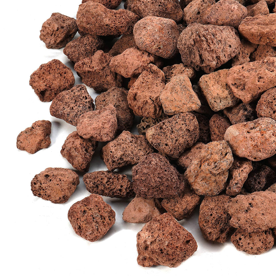 GasSaf red lava rocks for fire pits add vibrant color and hide unsightly gas lines