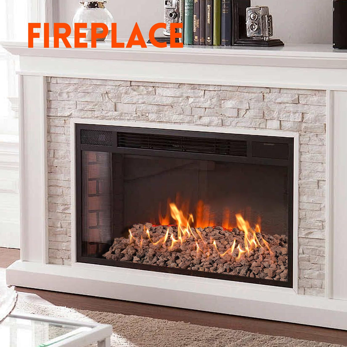 GasSaf lava rocks burn clean with no smoke or ash