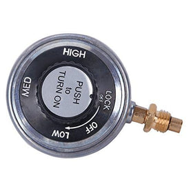 GasSaf regulator with an orifice outlet ensures steady flame control on grills.