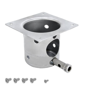 GasSaf stainless steel fire burn pot on grill delivers consistent heat.