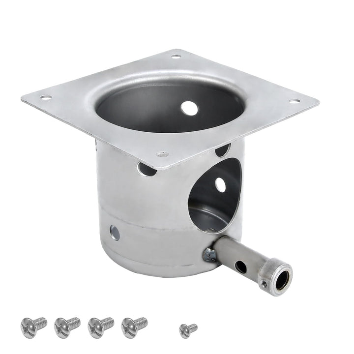GasSaf stainless steel fire burn pot on grill delivers consistent heat.