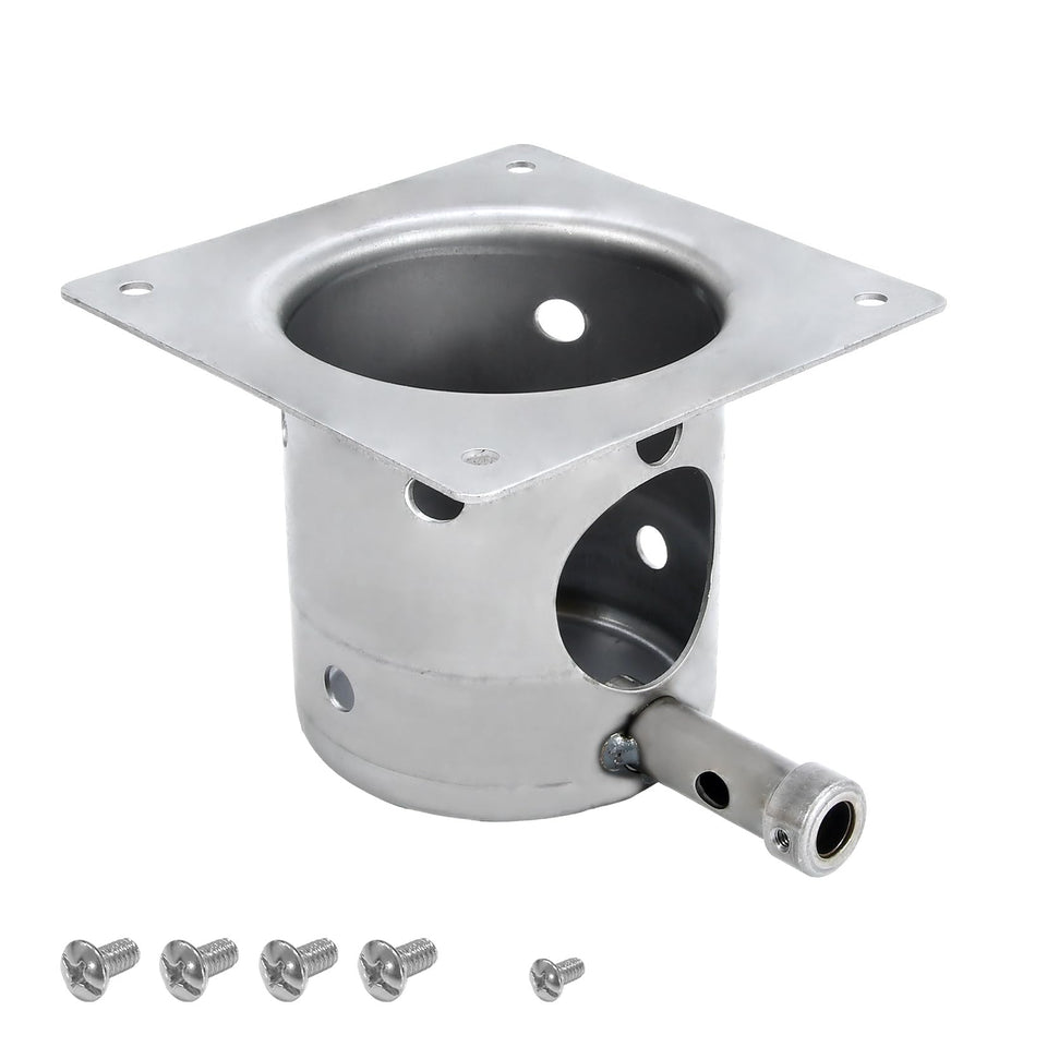 GasSaf stainless steel fire burn pot on grill delivers consistent heat.