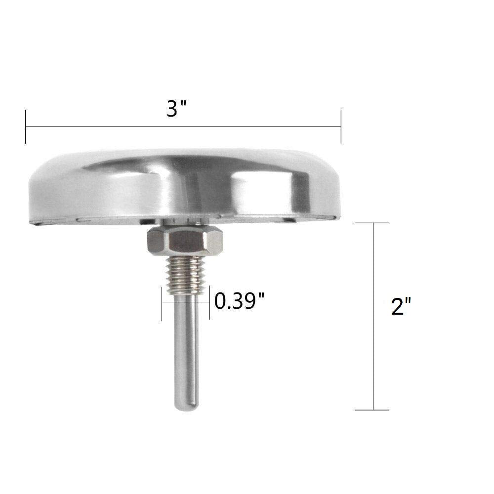 GasSaf stainless steel thermometer stem for durable high heat performance.