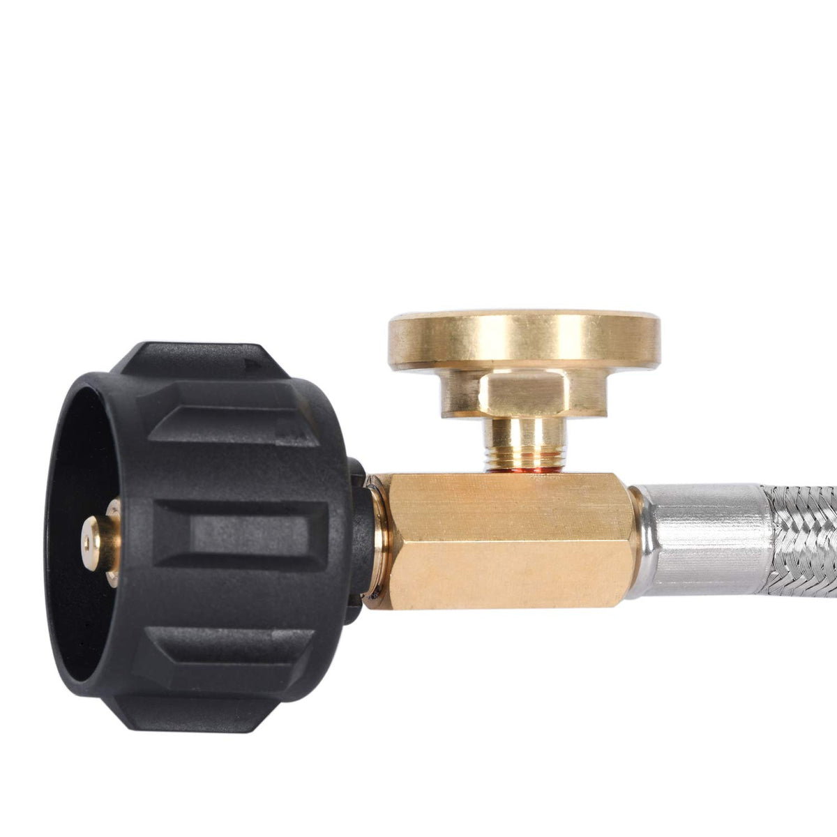 GasSaf steel wire braid protects the hose from abrasion and wear.