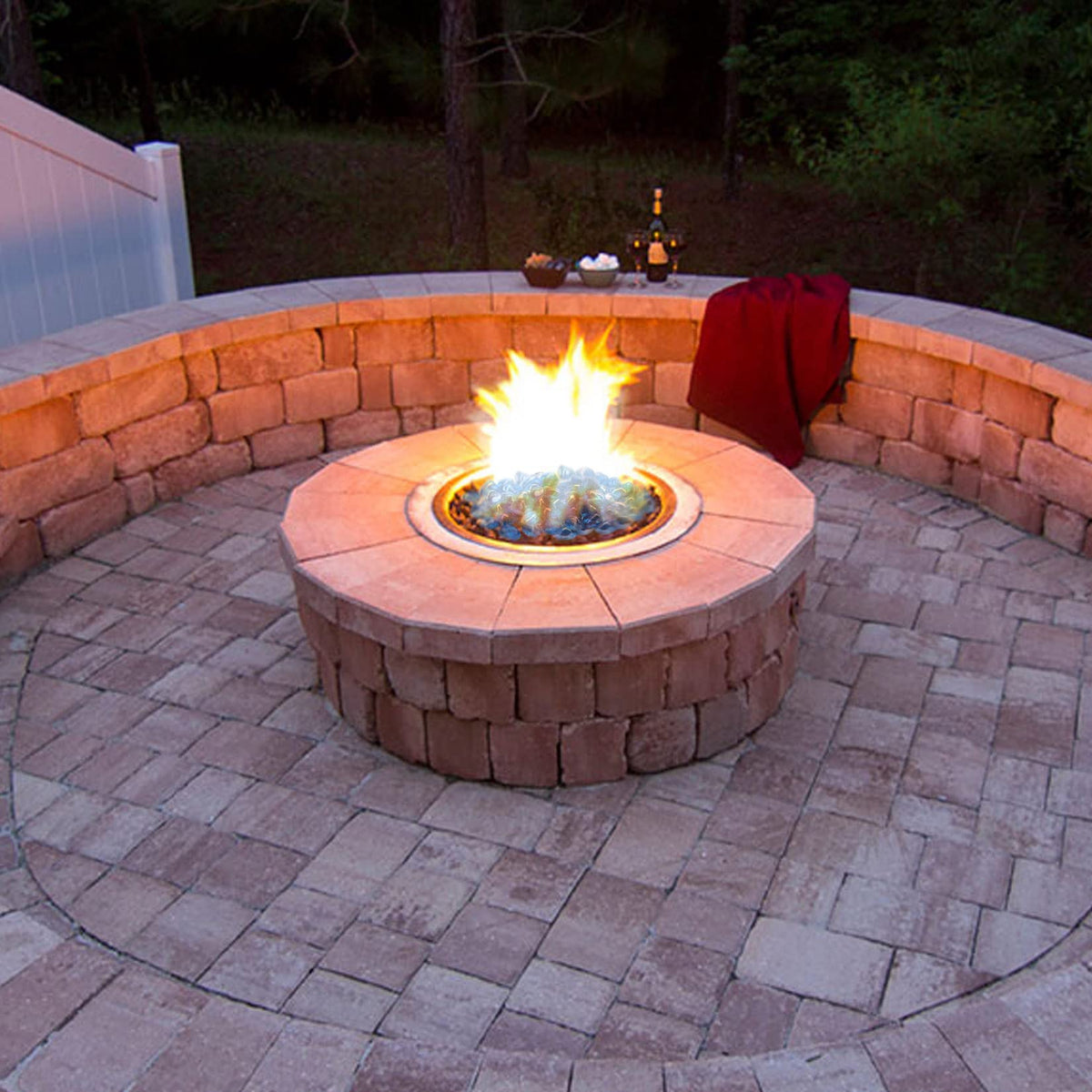 GasSaf tempered fire glass delivers durable, long-lasting color and shine.