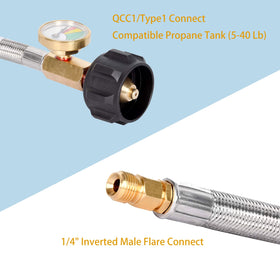 GasSaf Type1 QCC1 connector ready for propane tanks and regulators