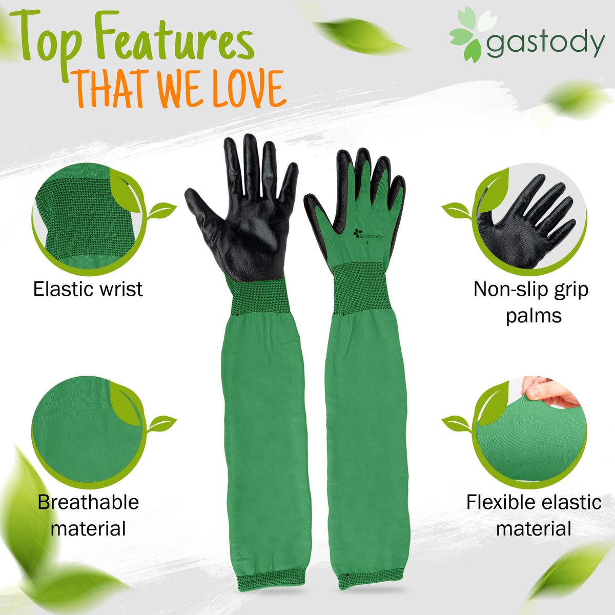 Gastody extended-cuff-garden-gloves protect forearms in thorny yard work
