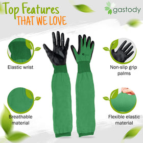 Gastody extended-cuff-garden-gloves protect forearms in thorny yard work