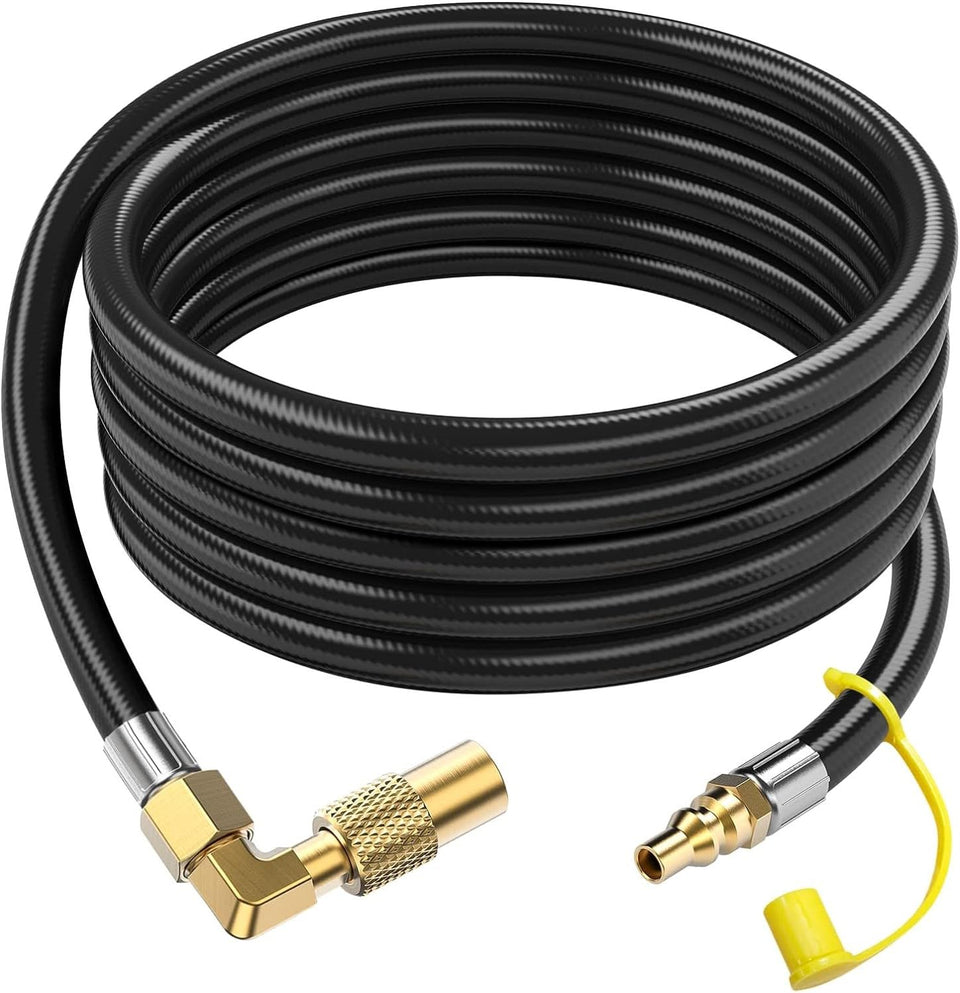 GasXpert 18ft RV propane hose quick-connect for flexible RV hookups and outdoor grilling
