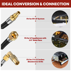 GasXpert brass fittings ensure durable connections for 1/4-inch plug setups.