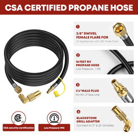 GasXpert brass fittings CSA-certified durable propane hose connections