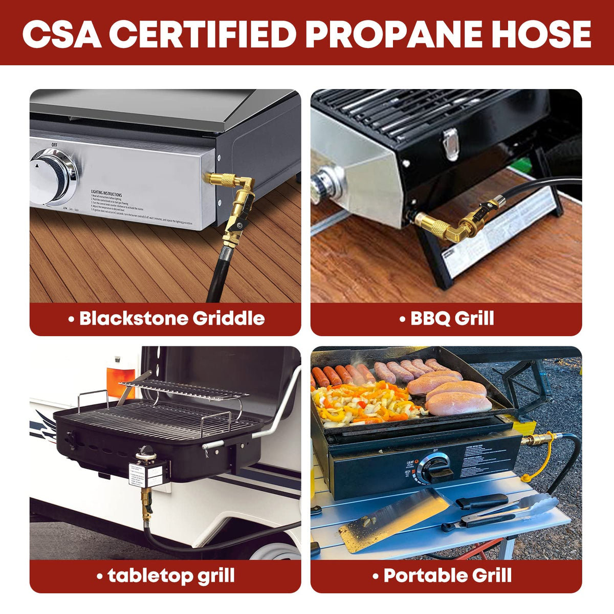 GasXpert rugged propane hose with weather wear resistance for long life