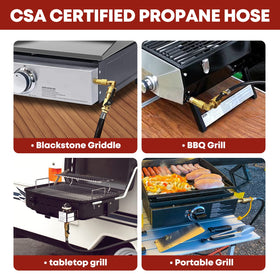 GasXpert rugged propane hose with weather wear resistance for long life