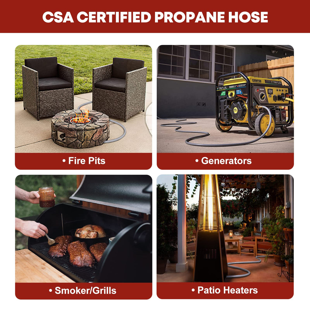 GasXpert outdoor use setup for patio cooking