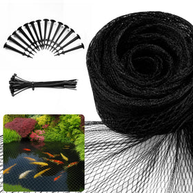 GasXpert pond netting protects koi from predators around a calm pond