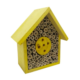 Gate 35 bee house hotel close-up detail shows multiple tube sizes for nesting