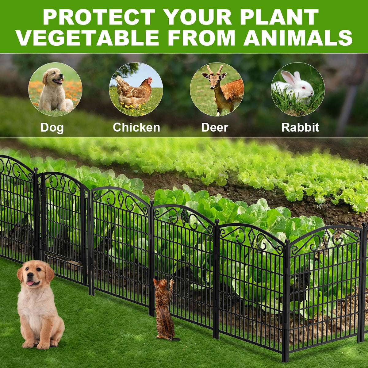 Gatkitom expandable design lets you customize fence shape.