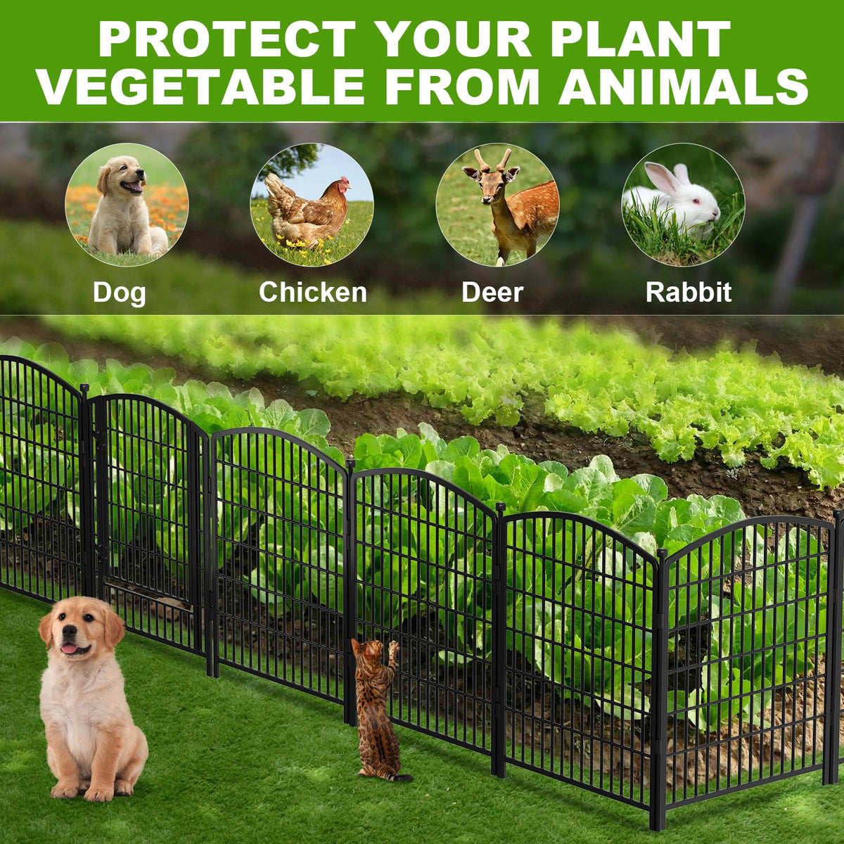 Gatkitom expandable fence panels fit variable outdoor spaces