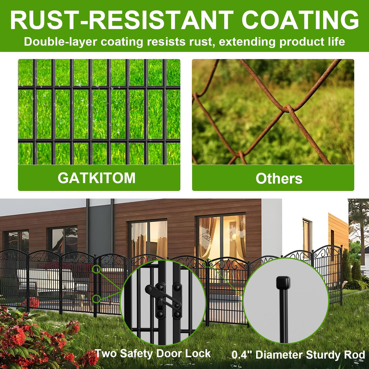 Gatkitom ground stakes extend stability into soil for tough weather.