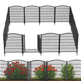 Gatkitom no-dig decorative garden fence panel protects pets and plants outdoors