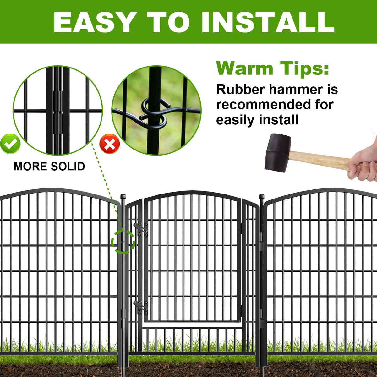 Gatkitom rustproof coating keeps fencing durable against weather