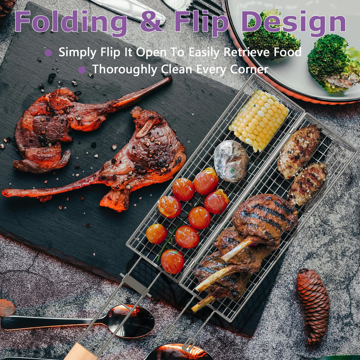 GAUYEBY rust-free grill basket designed for long-lasting use