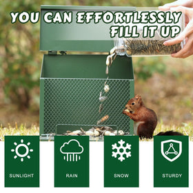 Gavinjitao metal squirrel feeder mesh detail demonstrates clear visibility