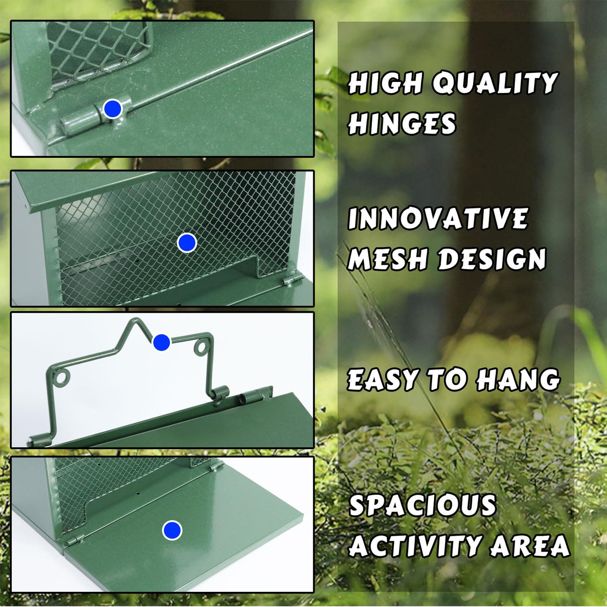 Gavinjitao squirrel feeder hanging installation ready for outdoor setup