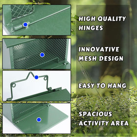 Gavinjitao squirrel feeder hanging installation ready for outdoor setup