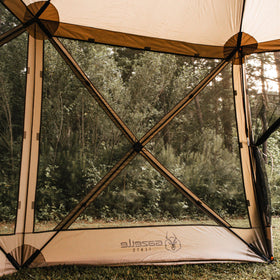 Spacious Gazelle G6 area fits eight people plus a table