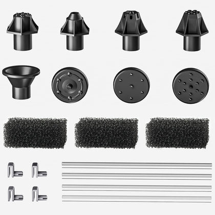 GAIZERL Solar Fountain Accessories with 7 nozzles for customizable water patterns.
