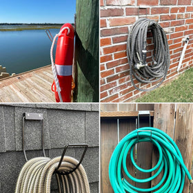GBESTWOOW large capacity stores up to 150 ft of hose neatly