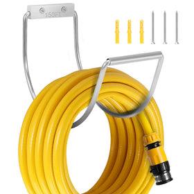 GBESTWOOW metal garden hose hanger wall mount keeps hoses tidy and ready outdoors