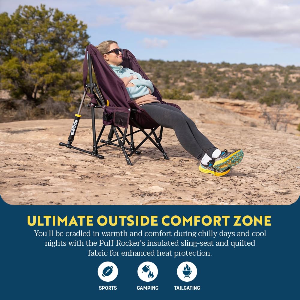 GCI Puff Rocker beach-side scene offers relaxed comfort by the shore