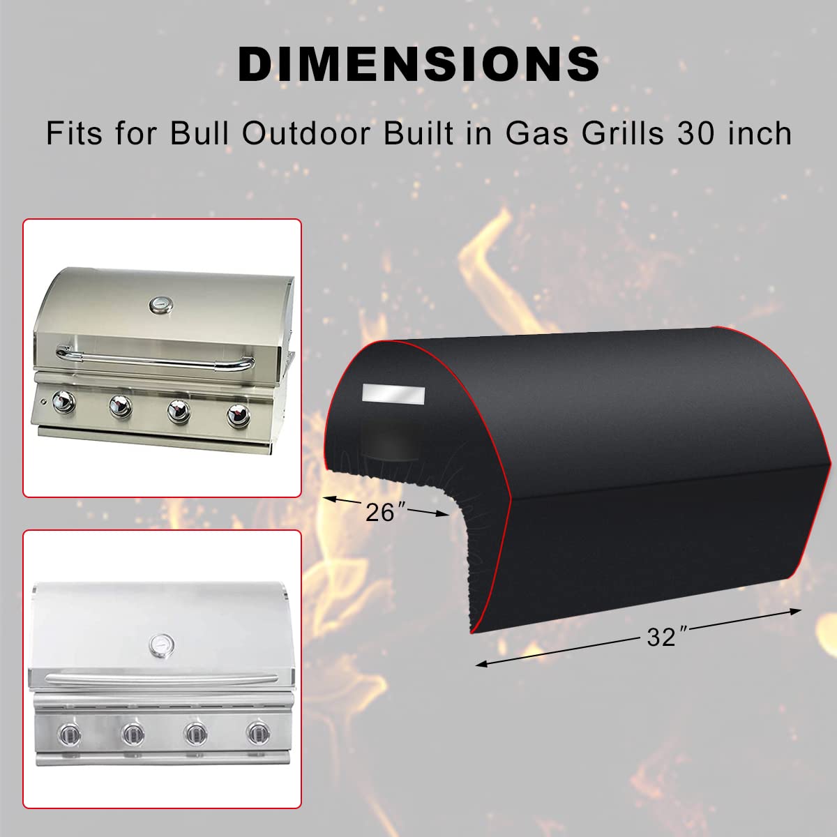 Gcostar waterproof grill cover shields Lonestar 4-burner from moisture.