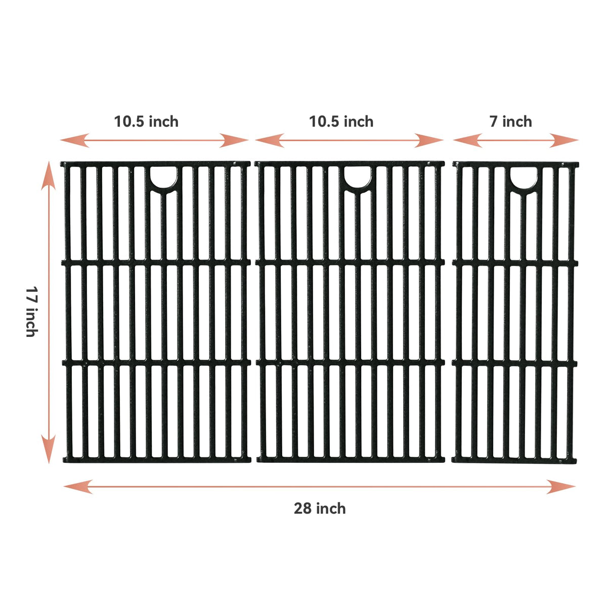 Gcostar heat-retention cast iron grates promote even searing on burgers and veggies.
