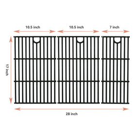 Gcostar heat-retention cast iron grates promote even searing on burgers and veggies.