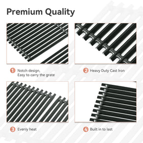 Gcostar cast-iron grates for Weber infrared grills support high-temperature searing.