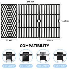 Close-up of Gcostar cast-iron grate showing durable matte finish.