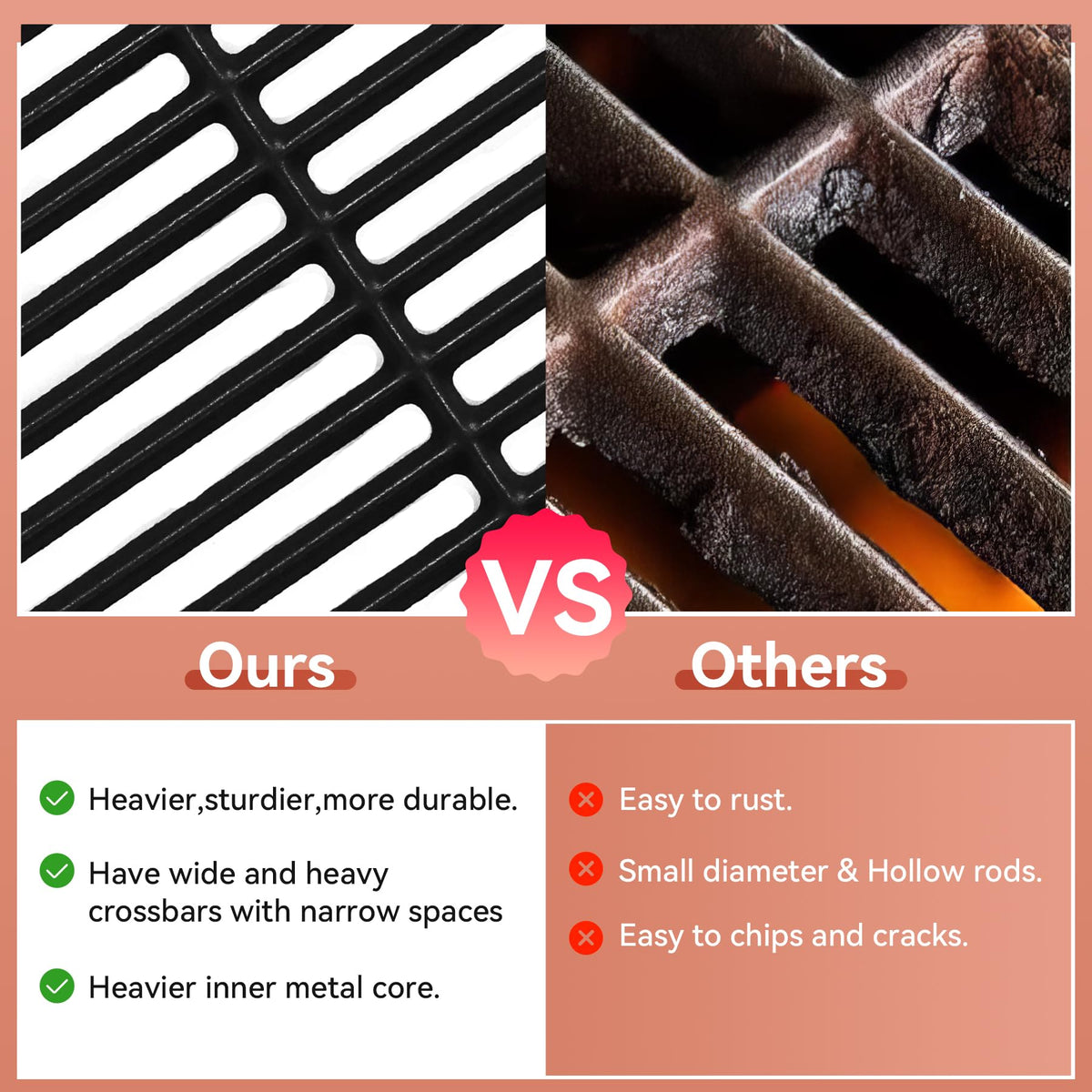 Gcostar even-heat surface supports uniform cooking across meals.