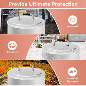 Weatherproof Gcostar lid protects against rain, hail, and wind.