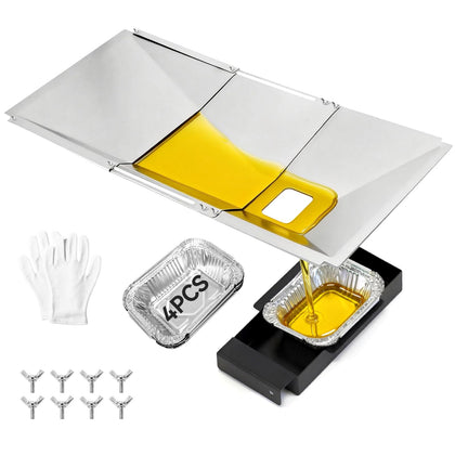 Gcostar grease tray with adjustable dimension offers flexible grill compatibility and efficient grease capture