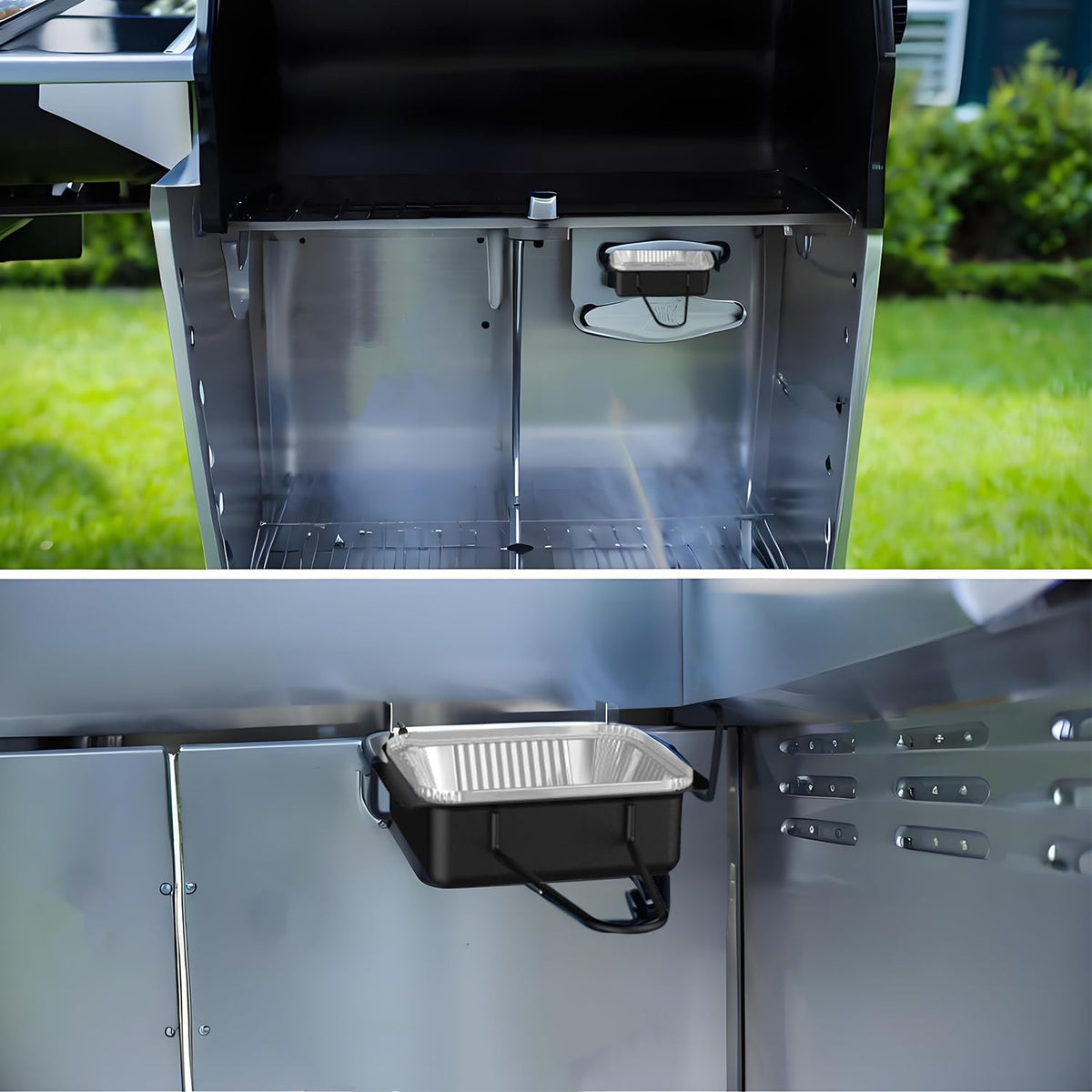 Gcostar grease cup handle design simplifies carrying a full pan
