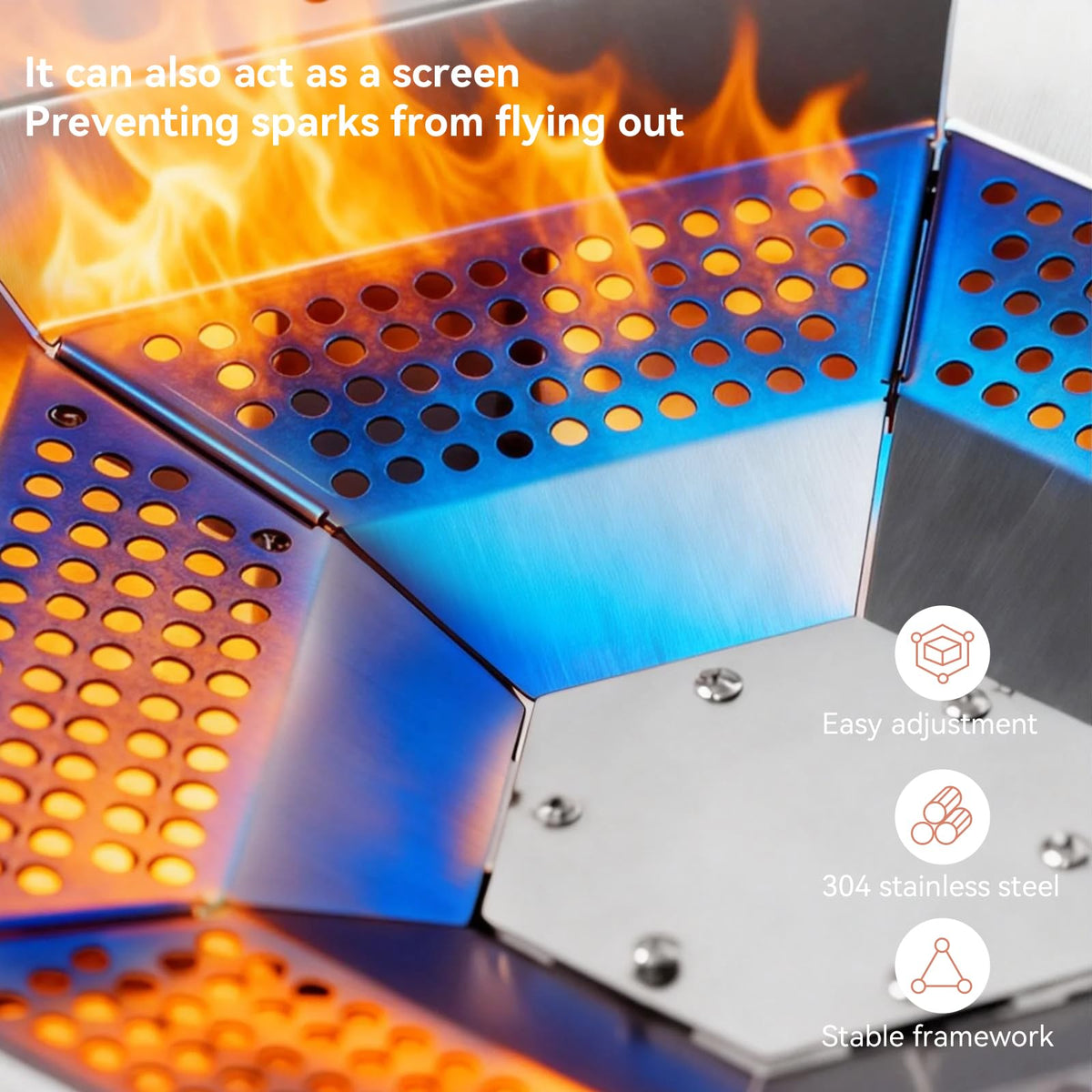 Gcostar ember-screen function helps keep embers contained during use